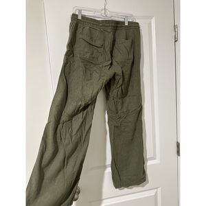 Olive Green Linen Pants